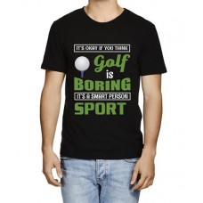 Men's Golf Sport Boring Graphic Printed T-shirt