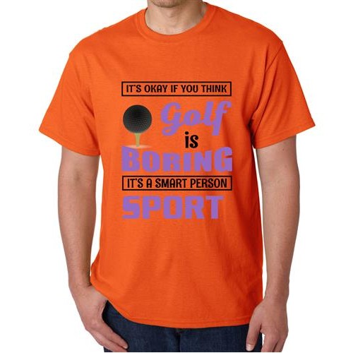 Men's Golf Sport Boring Graphic Printed T-shirt