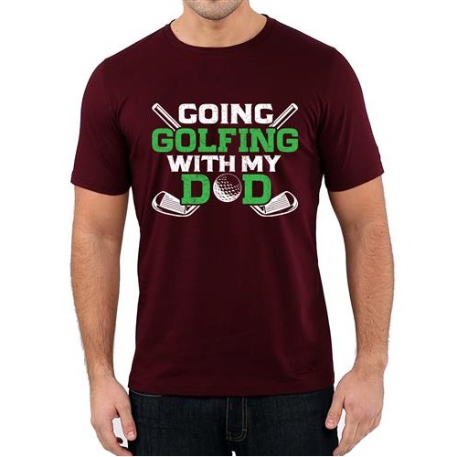 Men's Golfing Dad Graphic Printed T-shirt