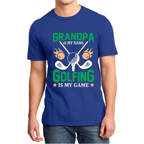 Men's Golfing Grandpa Graphic Printed T-shirt