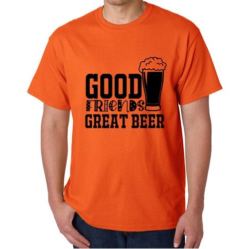 Men's Good Great Beer Graphic Printed T-shirt
