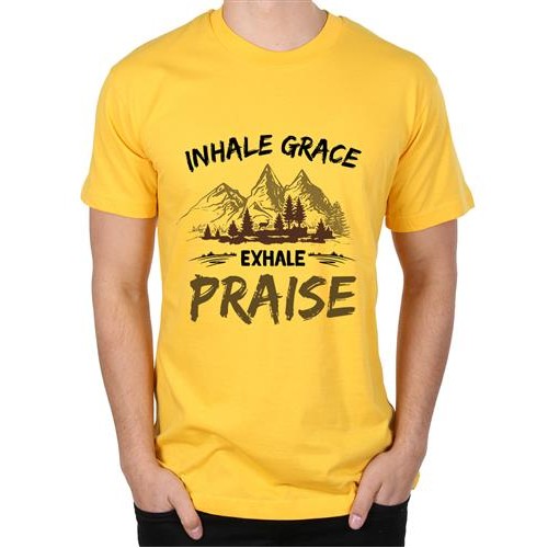 Men's Grace Exhale Grace Graphic Printed T-shirt
