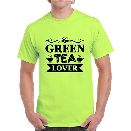 Men's Green Tea Lover Graphic Printed T-shirt