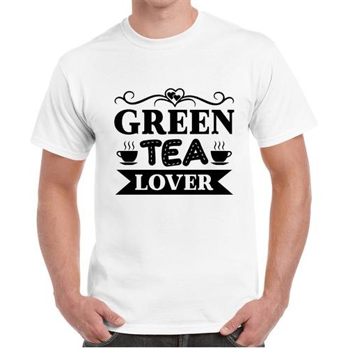 Men's Green Tea Lover Graphic Printed T-shirt