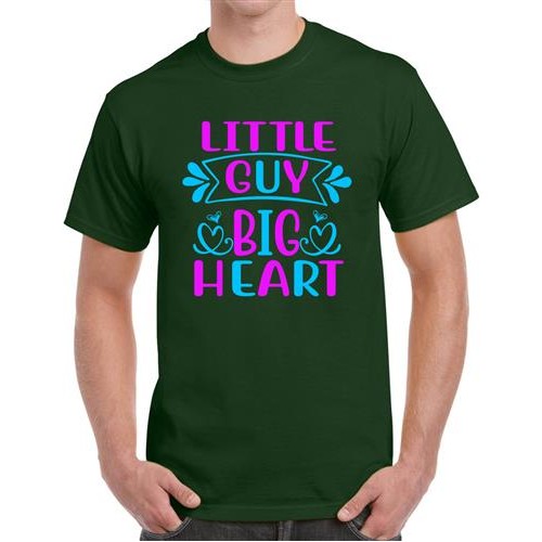 Men's Guy Big Heart Graphic Printed T-shirt