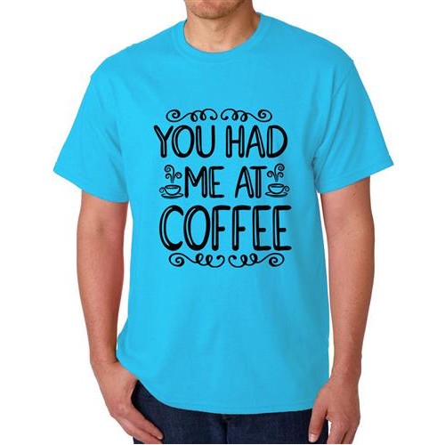 Men's Had Me Coffee Graphic Printed T-shirt