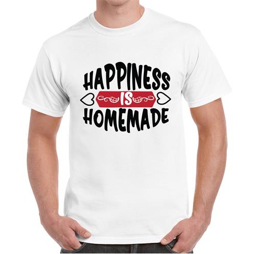 Men's Happiness Homemade Graphic Printed T-shirt
