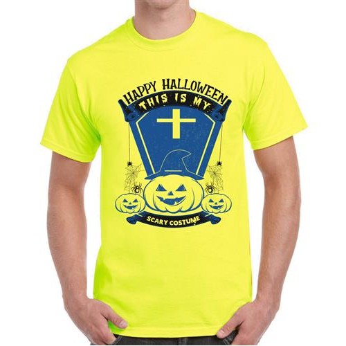 Men's Happy My Scary Graphic Printed T-shirt