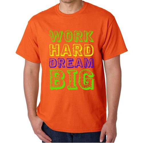 Men's Hard Dream Big Graphic Printed T-shirt