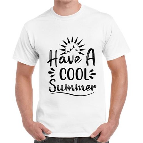 Men's Have A Cool Graphic Printed T-shirt