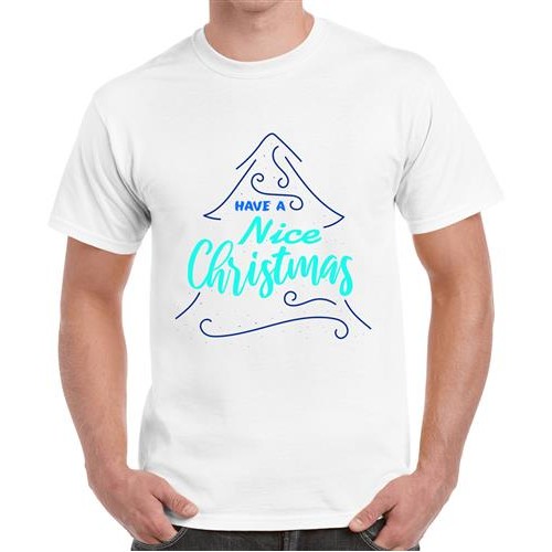 Men's Have Nice Christmas Graphic Printed T-shirt