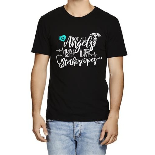 Men's Heart Angels Graphic Printed T-shirt