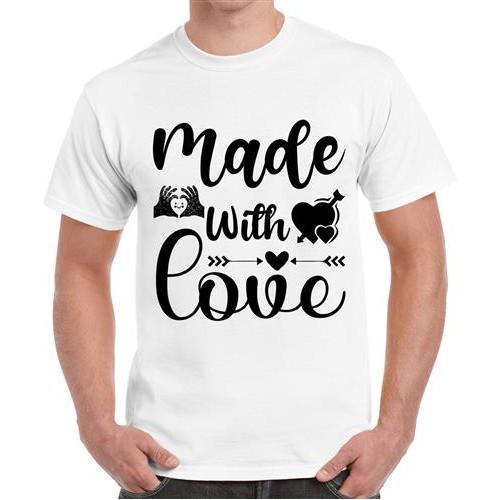 Men's Heart Love Arrow Graphic Printed T-shirt