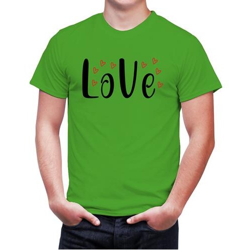 Men's Heart Love Graphic Printed T-shirt