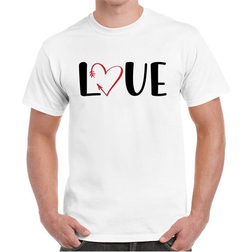 Men's Heart Love Love Graphic Printed T-shirt
