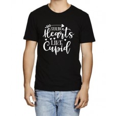 Men's Hearts Like Cupid Graphic Printed T-shirt