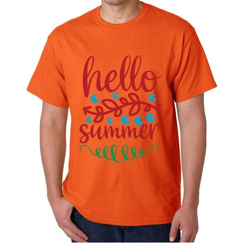 Men's Hello Summer Arrow Graphic Printed T-shirt