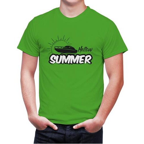 Men's Hellow Summer Graphic Printed T-shirt