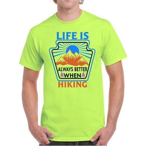 Men's Hiking Better Always Graphic Printed T-shirt