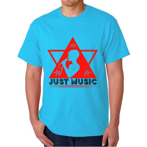 Men's just Music Graphic Printed T-shirt