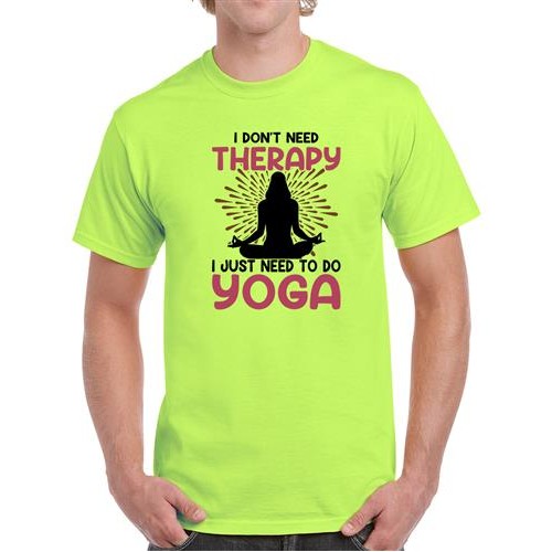 Men's Just Need Yoga Graphic Printed T-shirt