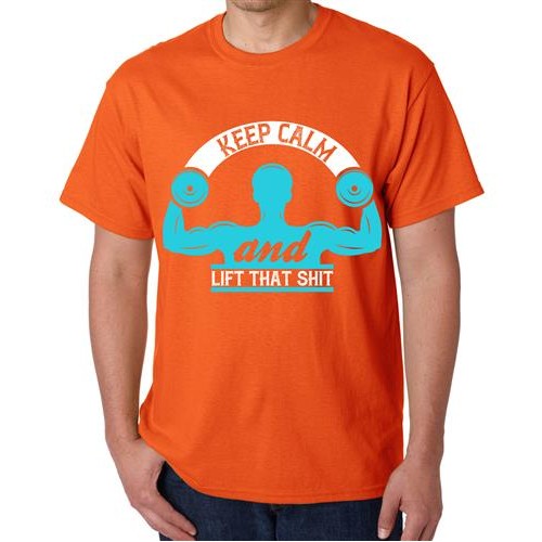 Men's Keep Calm Shit Graphic Printed T-shirt