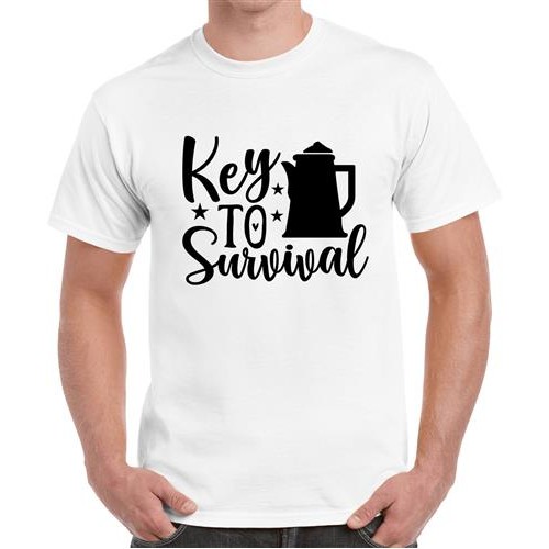 Men's Key Pot Survival Graphic Printed T-shirt