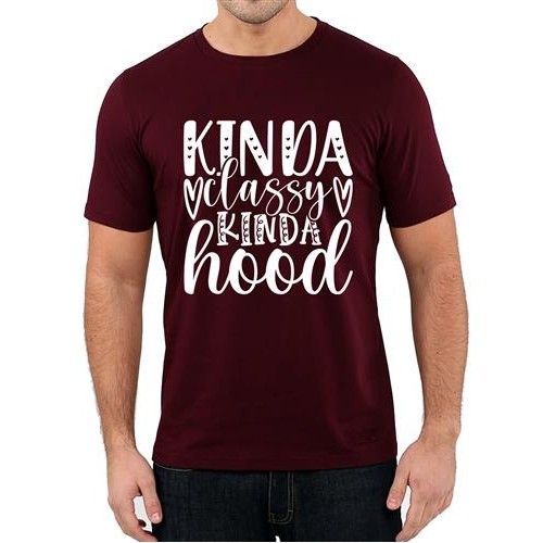 Men's Kinda Kind Hood  Graphic Printed T-shirt