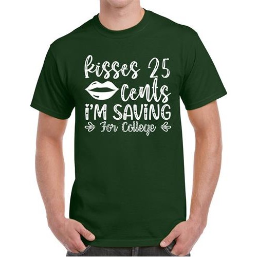Men's Kisses Saving Graphic Printed T-shirt