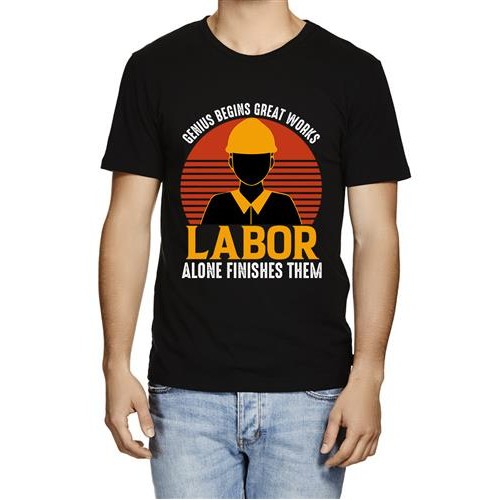 Men's Labor Alone Them Graphic Printed T-shirt