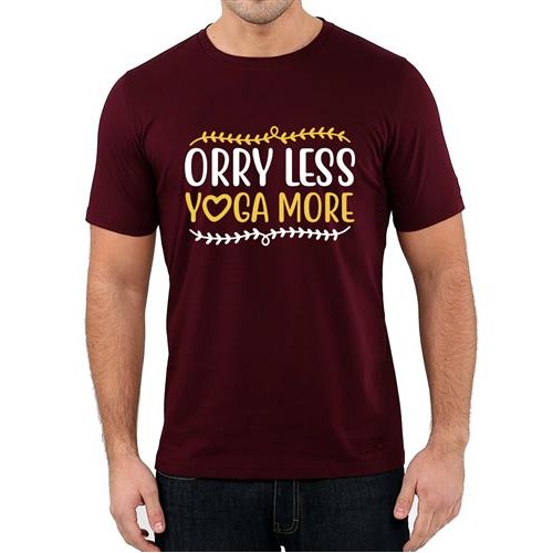 Men's Less Yoga More Graphic Printed T-shirt