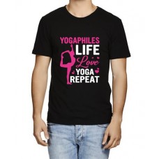 Men's Life Yoga Repeat Graphic Printed T-shirt
