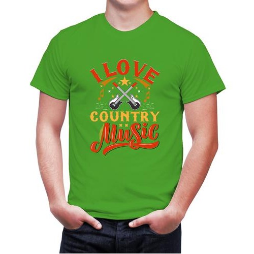 Men's Love Music Country Graphic Printed T-shirt