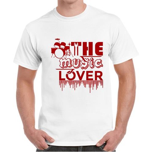 Men's Love Music Graphic Printed T-shirt