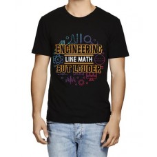 Men's Math Louder Engineer Graphic Printed T-shirt