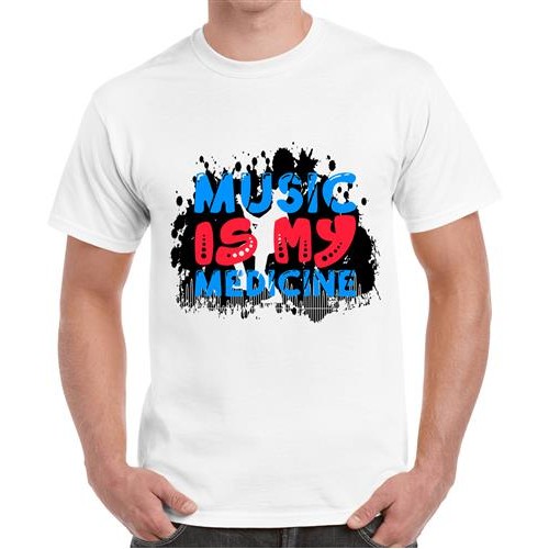 Men's Medicine Music Graphic Printed T-shirt