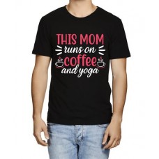 Men's Mom Yoga Graphic Printed T-shirt