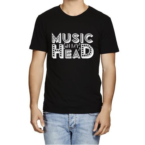 Men's Music Head Graphic Printed T-shirt