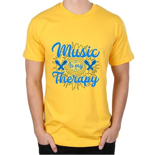 Men's Music Therapy Graphic Printed T-shirt