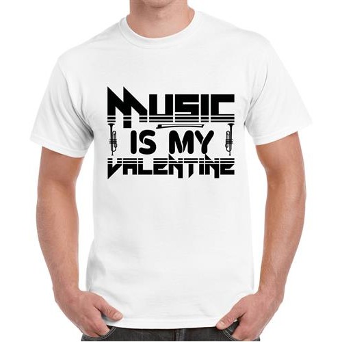 Men's Music Valentine Graphic Printed T-shirt