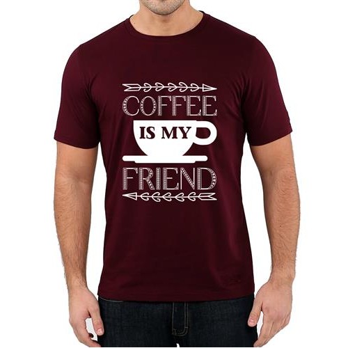 Men's My Friend Coffee Graphic Printed T-shirt
