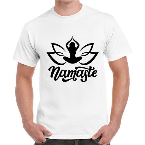Men's Namaste Yoga Graphic Printed T-shirt