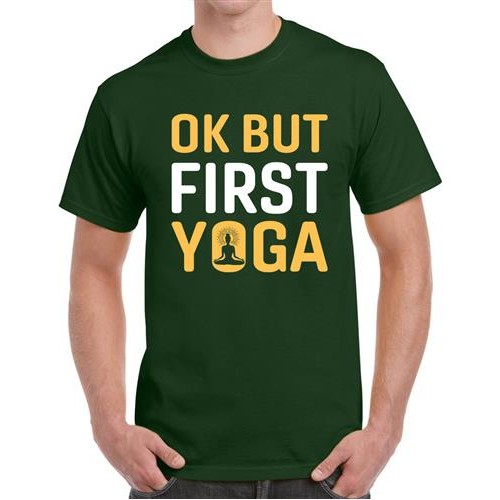 Men's Ok First Yoga Graphic Printed T-shirt