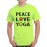 Men's Peace Love Yoga Graphic Printed T-shirt