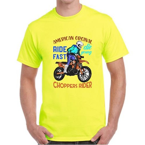 Men's Ride Rider Fast Graphic Printed T-shirt