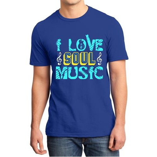 Men's Soul Music Love Graphic Printed T-shirt