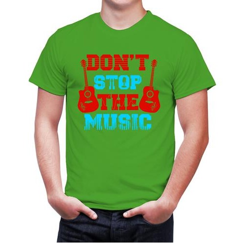 Men's Stop The Music Graphic Printed T-shirt