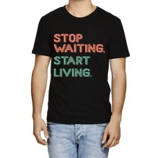 Stop Waiting Start Living Graphic Printed T-shirt