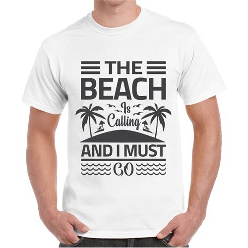 The Beach Is Calling And I Must Go Graphic Printed T-shirt