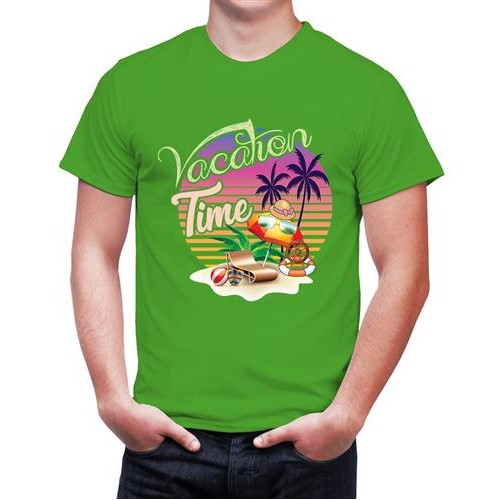 Vacation Time Graphic Printed T-shirt